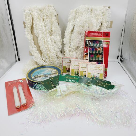 Vintage Christmas Accessories, Lot of 14, PRE-OWNED, some NIB - Picture 1 of 5